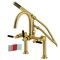 Aqua Vintage Deck-Mount Clawfoot Tub Faucet, Brushed Brass, Deck Mount AE8107DKL - alternate 1